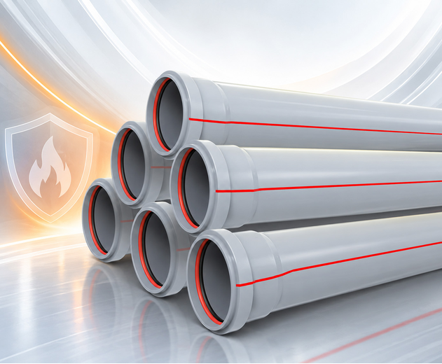 Yanmaya dayanıklı PVC sessiz boru