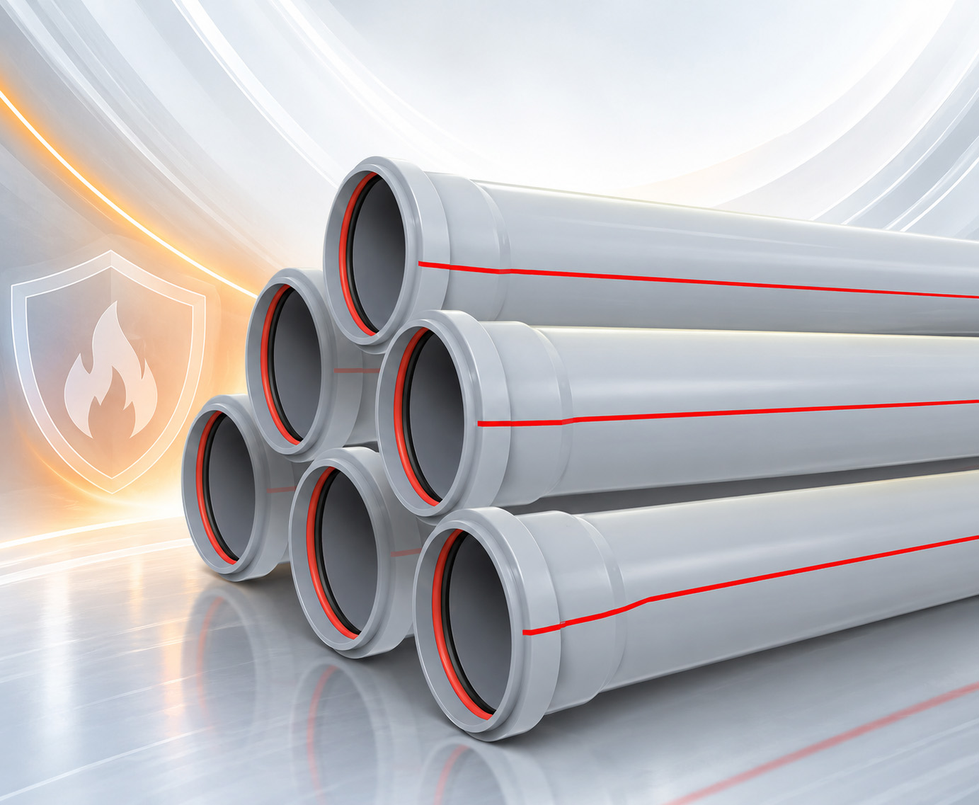 Yanmaya dayanıklı PVC sessiz boru